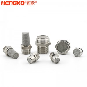 源頭廠家不銹鋼燒結網消聲器消音器耐高溫流量大，應用于空壓機排氣