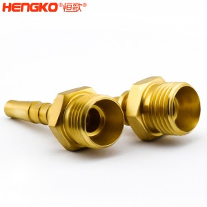 恒歌經(jīng)濟實惠銅粉末燒結多孔可調(diào)螺紋氣動消聲器空氣流速控制器 銅流量控制消聲器批發(fā)
