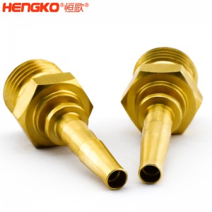 恒歌經(jīng)濟實惠銅粉末燒結多孔可調(diào)螺紋氣動消聲器空氣流速控制器 銅流量控制消聲器批發(fā)