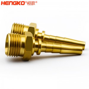 恒歌經(jīng)濟實惠銅粉末燒結多孔可調(diào)螺紋氣動消聲器空氣流速控制器 銅流量控制消聲器批發(fā)